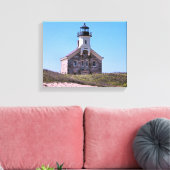 Noord vuurtoren, Block Island Wrapped Canvas (Insitu (Woonkamer))