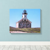 Noord vuurtoren, Block Island Wrapped Canvas (Insitu (Houten vloer))