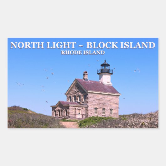 Noord vuurtoren, Stickers van Block Island RI (Voorkant)