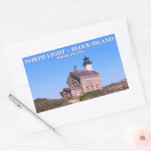 Noord vuurtoren, Stickers van Block Island RI (Envelop)