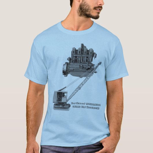 NOORD-WEST ENGINEERKANE-EXPLOITANT GROEN BAY T-SHIRT (Voorkant)