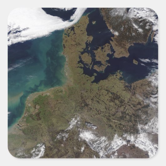 Noord-Western Europa Vierkante Sticker (Voorkant)