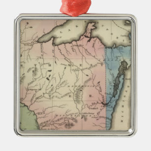 Noord-Westerne en Michigan-gebieden Metalen Ornament