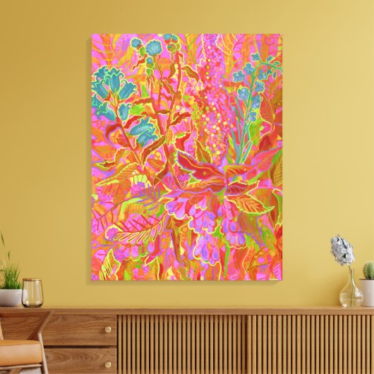 Noord-wilde bloemen Bright bloem Canvas Afdruk (Insitu (Woonkamer))