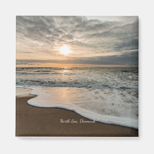 Noord-Zee, Denemarken pittoreske zonsondergang, Magneet (Voorkant)