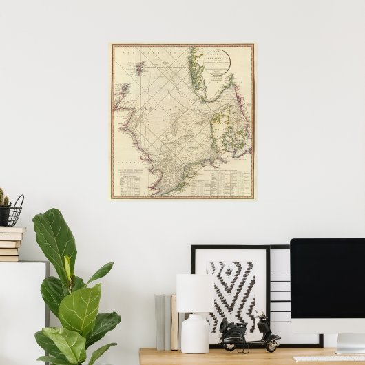 Noord-Zee, Kattegat Poster (Thuiskantoor)