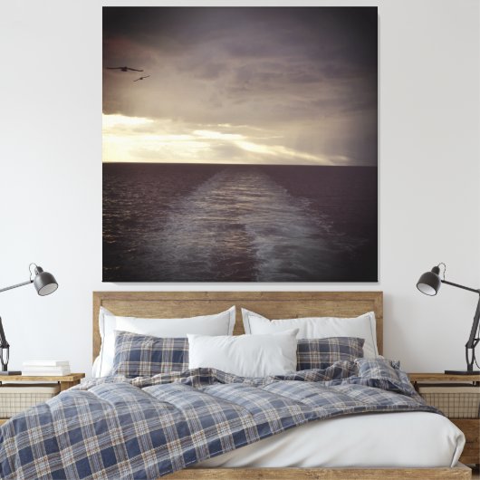 Noord-Zee Zeegezicht, Oceaan Uitzicht Canvas Afdruk (Insitu (Slaapkamer))