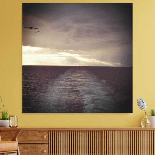 Noord-Zee Zeegezicht, Oceaan Uitzicht Canvas Afdruk (Insitu (Woonkamer))