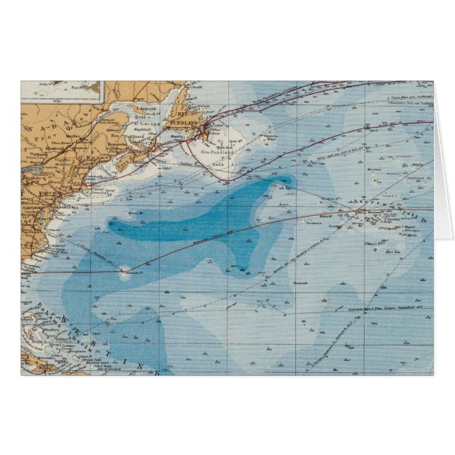 Noordatlantische oceaankaart (Voorkant Horizontaal)