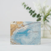 Noordatlantische oceaankaart briefkaart (Staand voorkant)