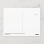 Noordblauwe jay W Peanut Beauful Blue Feathers Briefkaart (Achterkant)