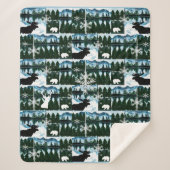 Noordbooregebergte landschap Med Sherpa B Sherpa Deken (Voorkant)