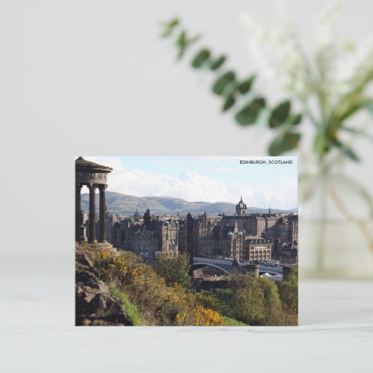 Noordbrug, Briefkaart Edinburgh met stad (Staand voorkant)