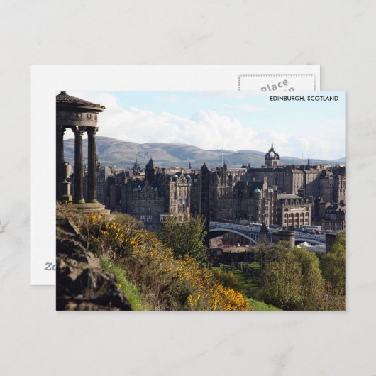 Noordbrug, Briefkaart Edinburgh met stad (Voorkant / Achterkant)