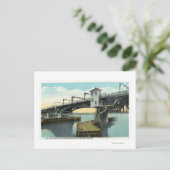 Noordbrug die Lewiston en Auburn verbindt Briefkaart (Staand voorkant)