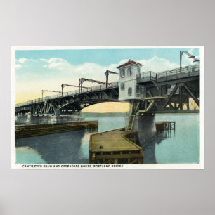 Noordbrug die Lewiston en Auburn verbindt Poster