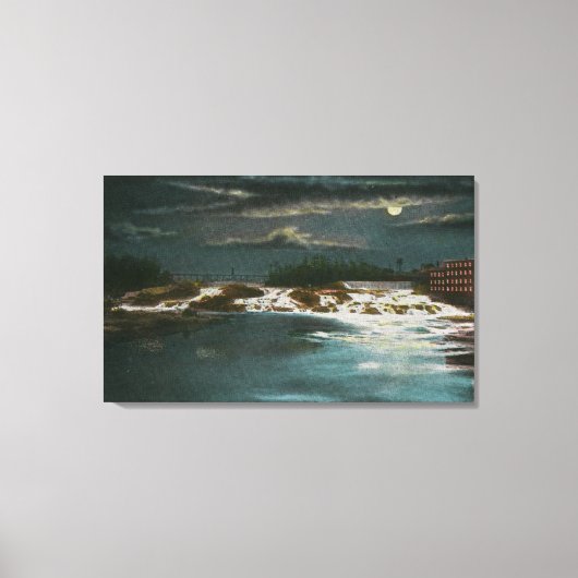 Noordbrug Uitzicht van de Herfsten bij nacht Canvas Afdruk (Voorkant)