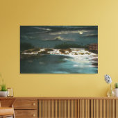 Noordbrug Uitzicht van de Herfsten bij nacht Canvas Afdruk (Insitu (Woonkamer))