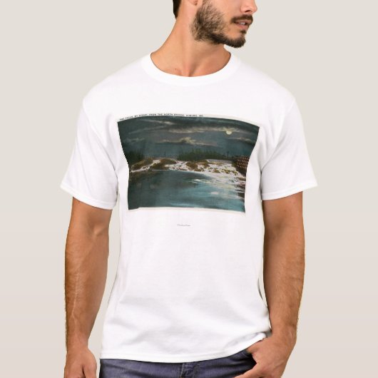 Noordbrug Uitzicht van de Herfsten bij nacht T-shirt (Voorkant)