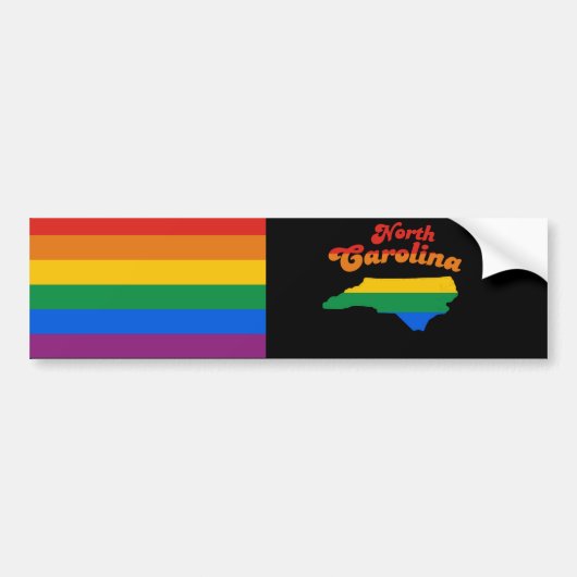 NOORDCAROLINA GAY PRIDE BUMPERSTICKER (Voorkant)