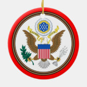 NoordDakota* Kerstversiering Keramisch Ornament (Achterkant)