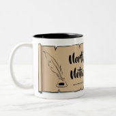 NoordDakota Notarisch Openbaar Rol Doether Quill Tweekleurige Koffiemok (Links)