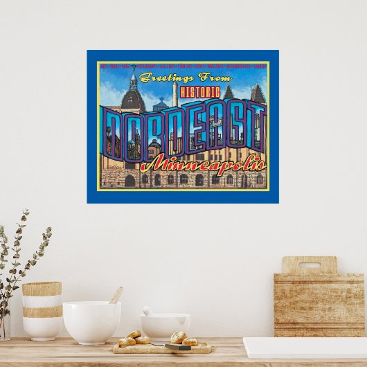 NOORDEAST MINNEAPOLIS POSTER (Keuken)