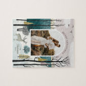 noordelijk bos | Woodland Winter Kerstfoto Legpuzzel (Horizontaal)
