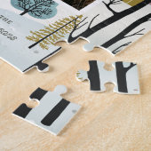 noordelijk bos | Woodland Winter Kerstfoto Legpuzzel (Zijkant)