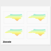 noordelijk carolina chill fade rechthoekige sticker (Vel)