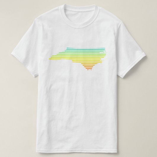 noordelijk carolina chill fade t-shirt (Design voorkant)
