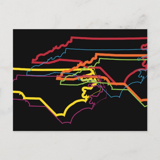 noordelijk carolina pride blur briefkaart (Voorkant)