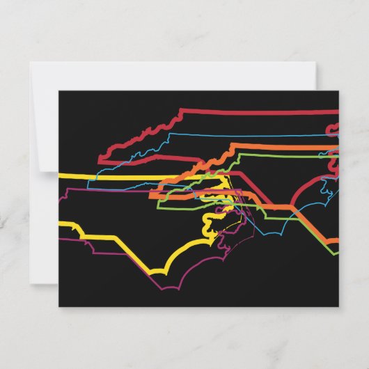 noordelijk carolina pride blur kaart (Voorkant)