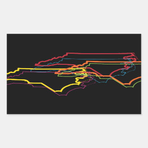 noordelijk carolina pride blur rechthoekige sticker