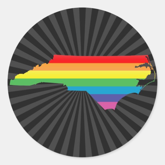 noordelijk carolina pride . ronde sticker (Voorkant)