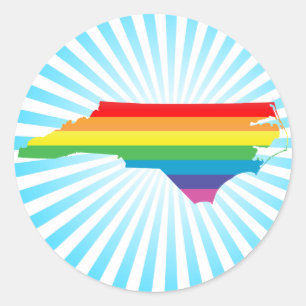 noordelijk carolina pride . ronde sticker