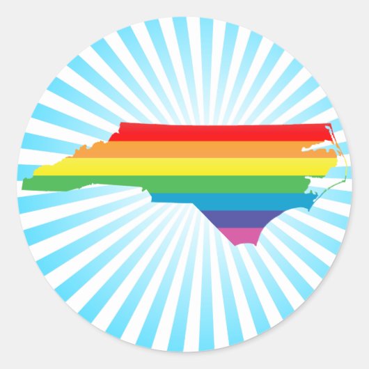noordelijk carolina pride . ronde sticker (Voorkant)