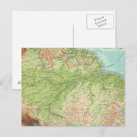 Noordelijk deel Zuid-Amerika Briefkaart (Voorkant / Achterkant)