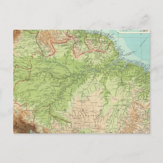 Noordelijk deel Zuid-Amerika Briefkaart (Voorkant)