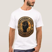 noordelijk goud zwart t-shirt (Voorkant)