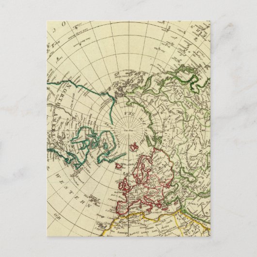 noordelijk halfrond 2 briefkaart (Voorkant)