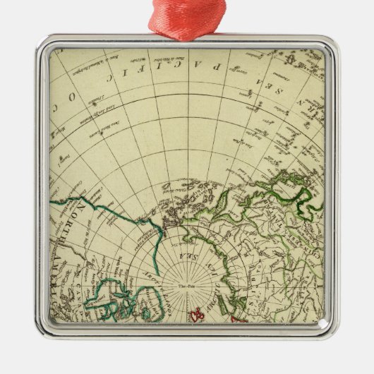 noordelijk halfrond 2 metalen ornament (Voorkant)