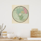 noordelijk halfrond 3 poster (Keuken)