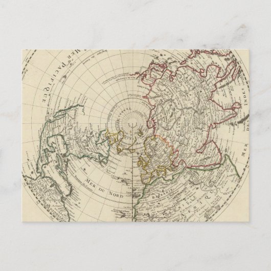 noordelijk halfrond briefkaart (Voorkant)