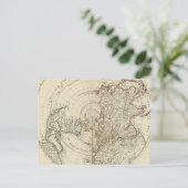 noordelijk halfrond briefkaart (Staand voorkant)