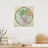 noordelijk halfrond poster (Keuken)