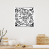 noordelijk halfrond poster (Keuken)