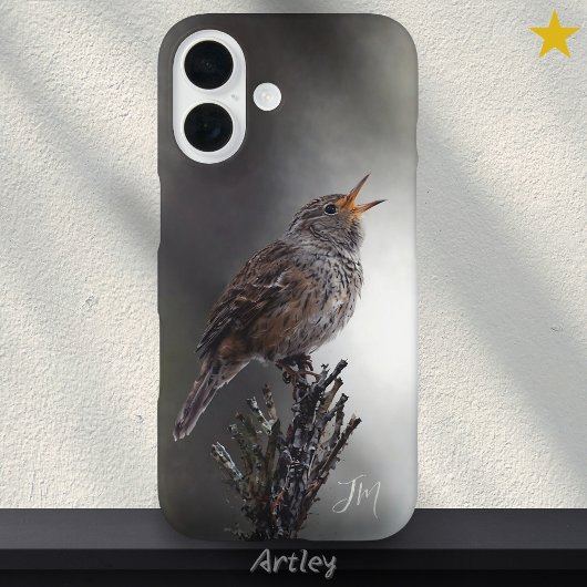 Noordelijk Huis Wren Vogelschildering Custom Name Case-Mate iPhone Case