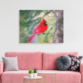 noordelijk kardinaal portret canvas afdruk (Insitu (Woonkamer))