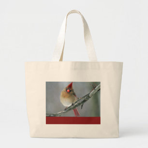 Noordelijk Kardinaal Vrouw Grote Tote Bag